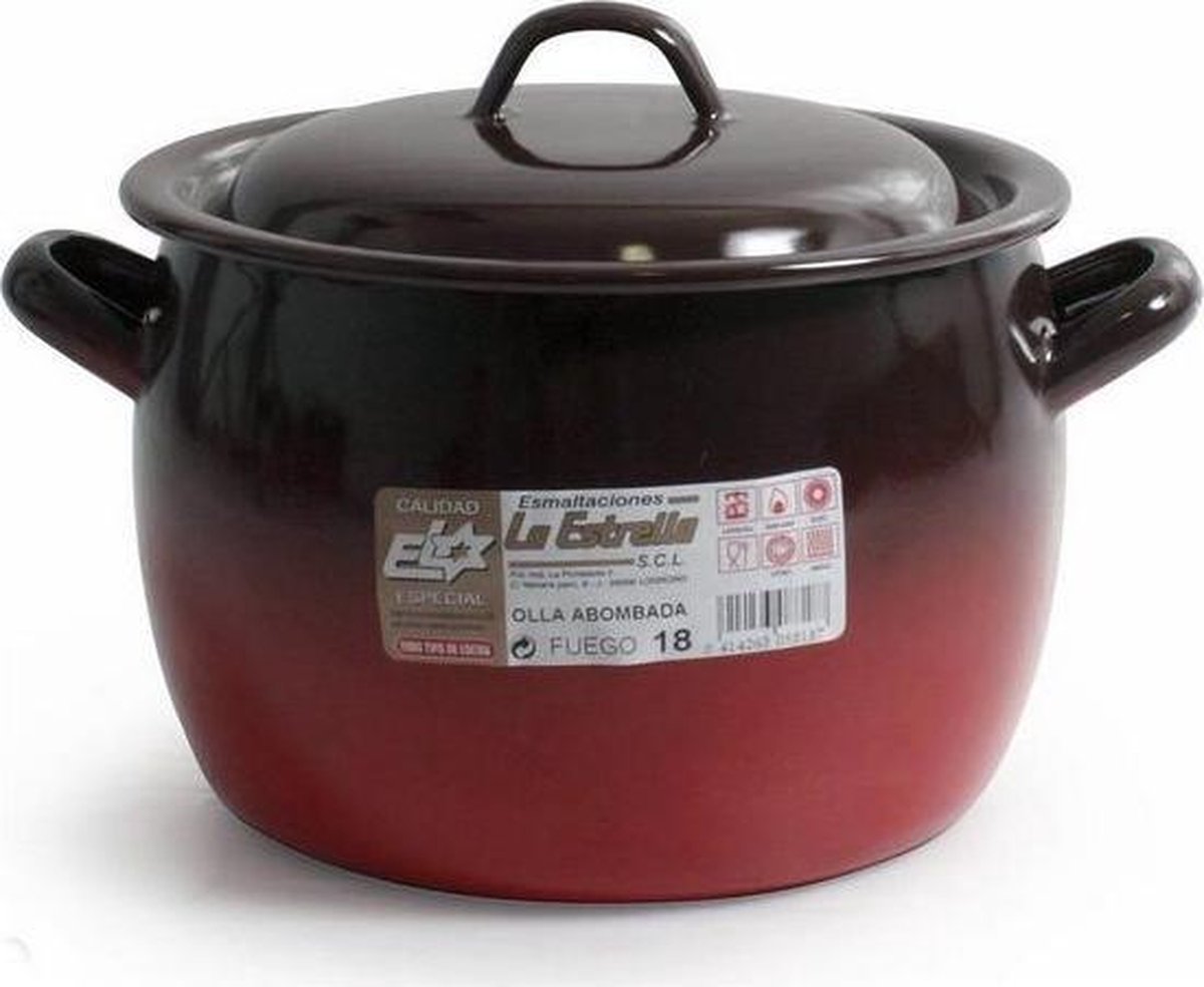 CS SOLINGEN Casserole avec couvercle en fonte Xanten 36 x 22 cm rouge CS-070052 - Maison