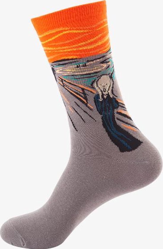 Kunstzinnige sokken - Munch - De Schreeuw - Unisex Maat One size