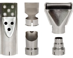VONROC heteluchtpistool mondstuk set – 5 stuks - incl. 1x BBQ aansteker