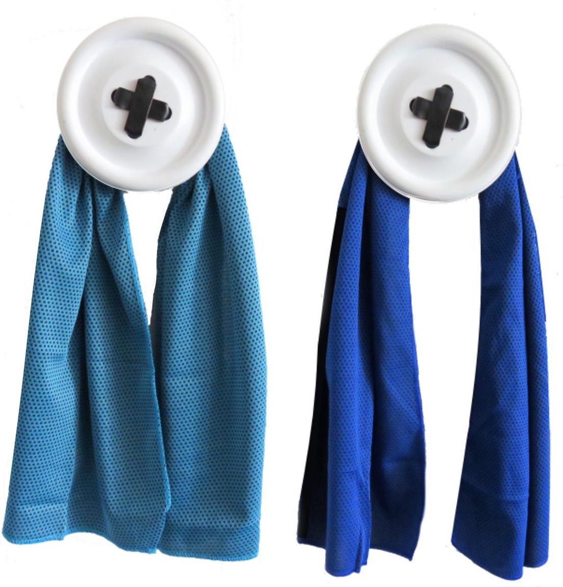 Sport handdoek set - 2 x cool towel - blauw - ice towel- koel handdoek - cold pack - verkoelende handdoek - sterk absorberend - snel drogend - yoga - fitness - hard lopen