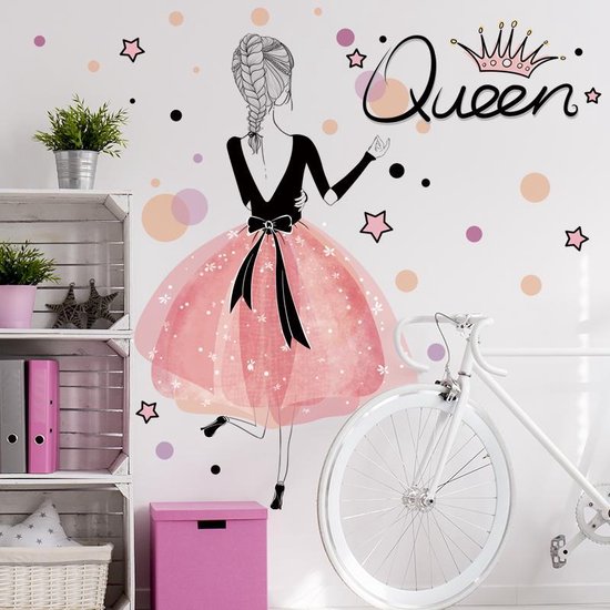 Muursticker | Ballet| Queen | Wanddecoratie | Muurdecoratie | Slaapkamer | Kinderkamer | Babykamer | Meisje | Decoratie Sticker |