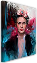 Schilderij , Frida Kahlo , Kunstschilderes , 2 maten , multikleur , wanddecoratie