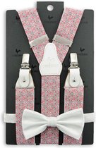 Sir Redman - bretels combi pack - Fiori Pastelli roze - roze / groen / wit