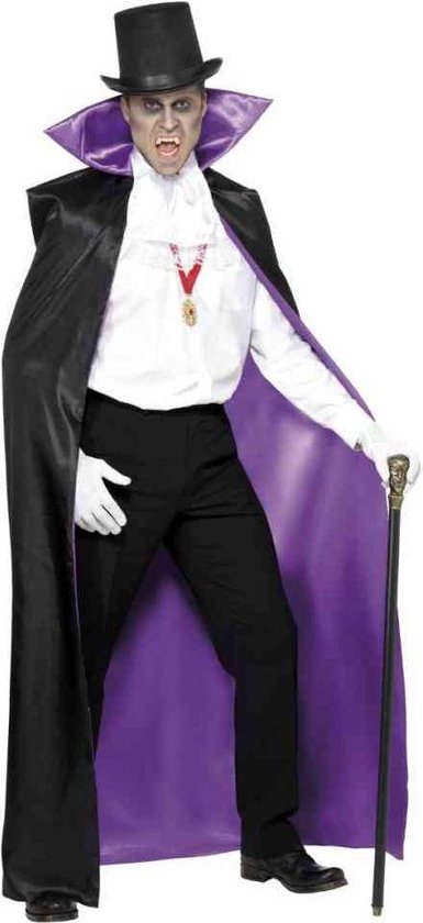 "Omkeerbare cape voor een graaf voor volwassenen Halloween - Verkleedattribuut - One size"