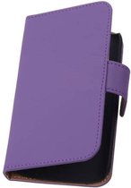 Bookstyle Wallet Case Hoesjes voor HTC One Max T6 Paars