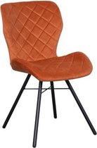 Eetkamerstoel Marieke -  velvet - Oranje - Velvet stoel
