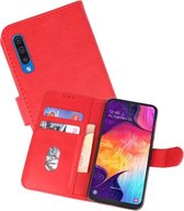Samsung Galaxy A50 Hoesje Kaarthouder Book Case Telefoonhoesje Rood