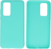 BackCover Hoesje Color Telefoonhoesje voor Huawei P40 Turquoise