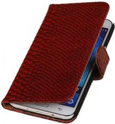 Mobieletelefoonhoesje.nl - Slang Bookstyle Hoesje voor Samsung Galaxy J7 Rood