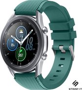 Siliconen Smartwatch bandje - Geschikt voor  Samsung Galaxy Watch 3 45mm siliconen bandje - dennengroen - Strap-it Horlogeband / Polsband / Armband