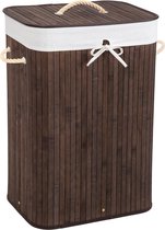 Bamboe wasmand incl. waszak - 72L - bruin