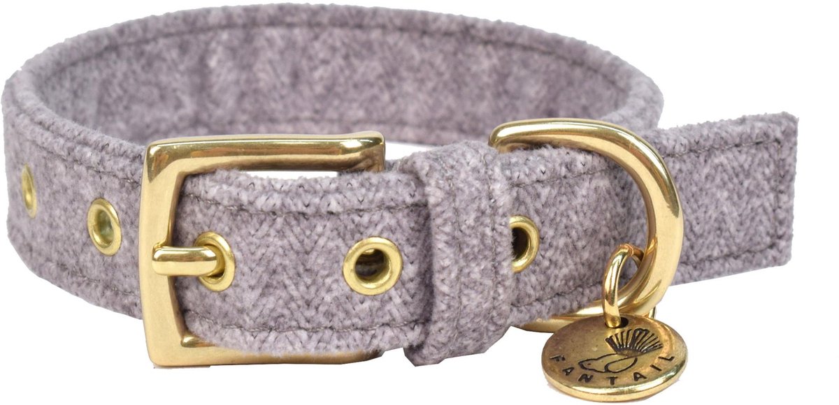Fantail Halsband Støv Lichtgrijs - Hondenhalsband - 40 cm
