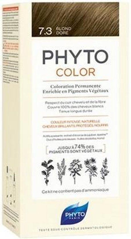 Permanente kleur PHYTO PhytoColor 7.43-rubio dorado cobrizo Geen ammoniak