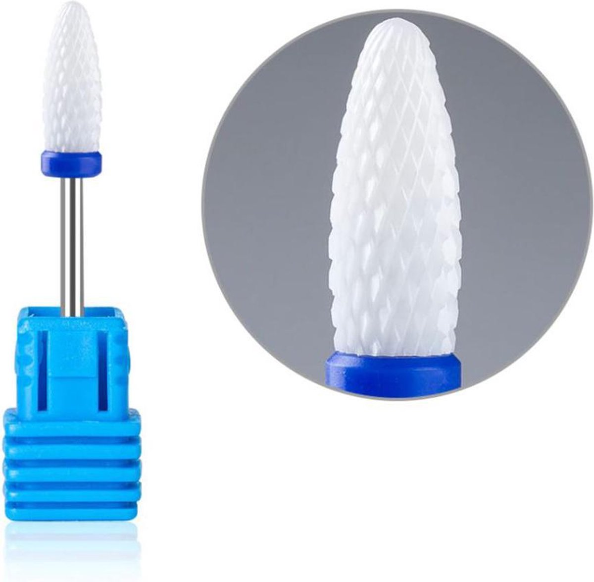 DW4Trading Keramische Kegel Frees Middel Korrel Voor Elektrische Freesmachine - Pedicure - Manicure - Nagels - Blauw