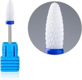 DW4Trading Coupe-cône en céramique pour fraiseuse électrique - Pédicure - Manucure - Coupe-ongles - Grain moyen - Bleu