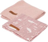 Little Dutch Hydrofiele doeken 70 x 70 Ocean Pink/Pure Pink