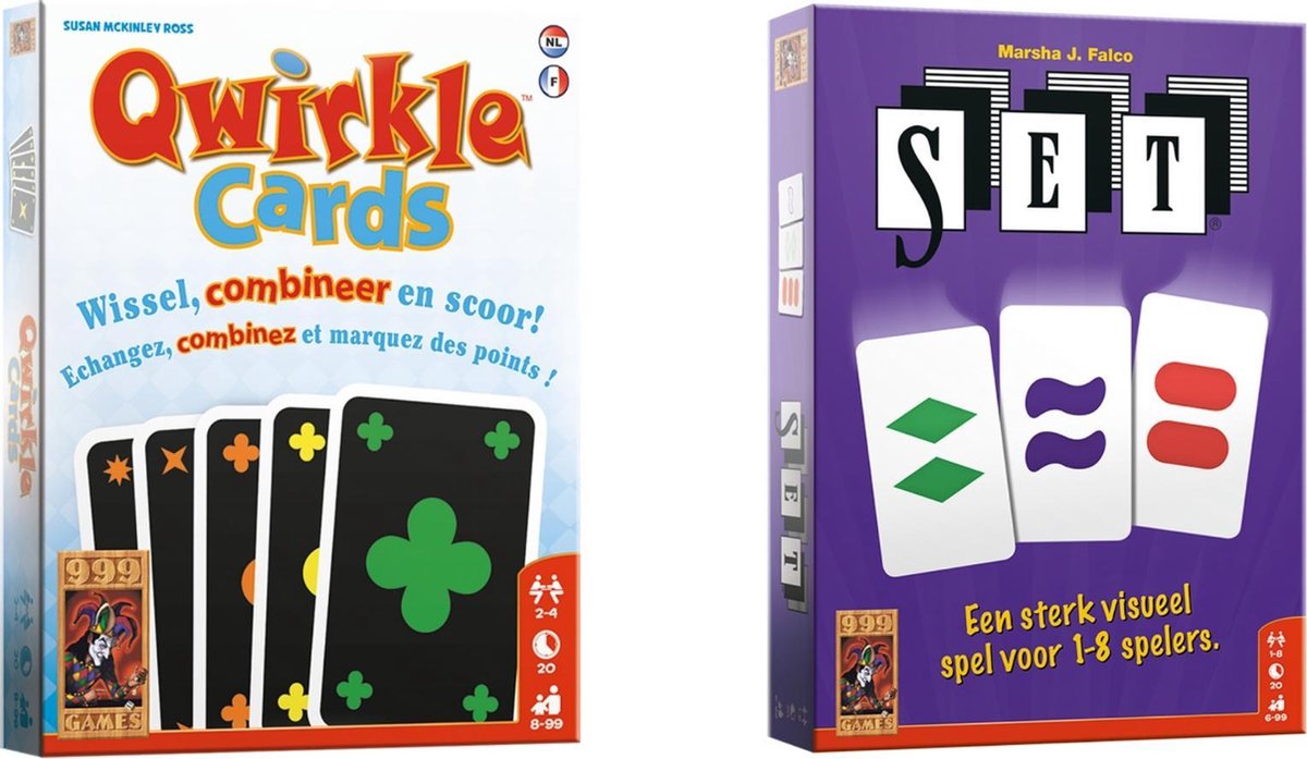 Spellenbundel - Kaartspel - 2 stuks - Qwirkle & SET! - Merkloos