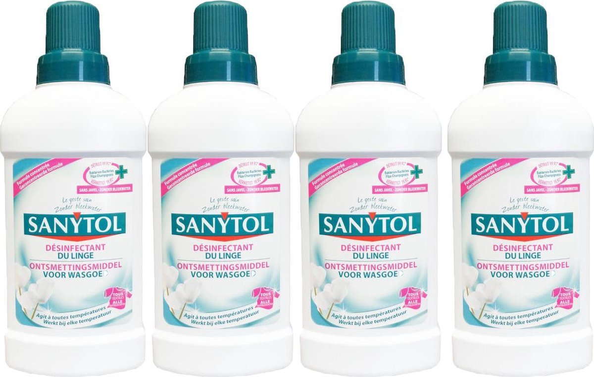 Sanytol - Ontsmettingsmiddel voor wasgoed - 4 x 500 ML - Voordeelverpakking