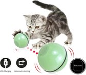 ElegaPet Magic Roller Ball Groen - Kattenspeeltjes - Interactieve Kattenbal met LED - Speelgoed Kittens - Automatisch Rollende Bal - USB oplaadbaar kattenspeelgoed