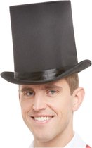 Smiffys - Deluxe Top Hat Kostuum Hoed - Zwart
