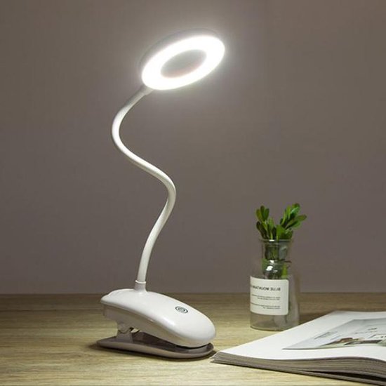 Flexibele Bureaulamp met Klem - Wit -