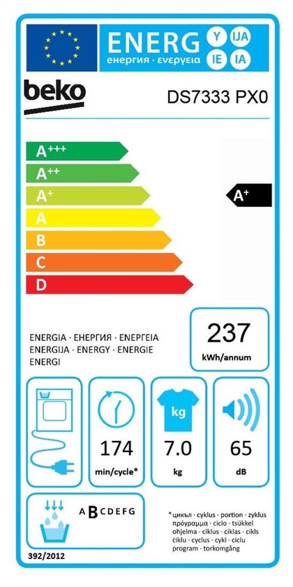 DCU9123TXW, 9 kg Condenseur Sèche-linge