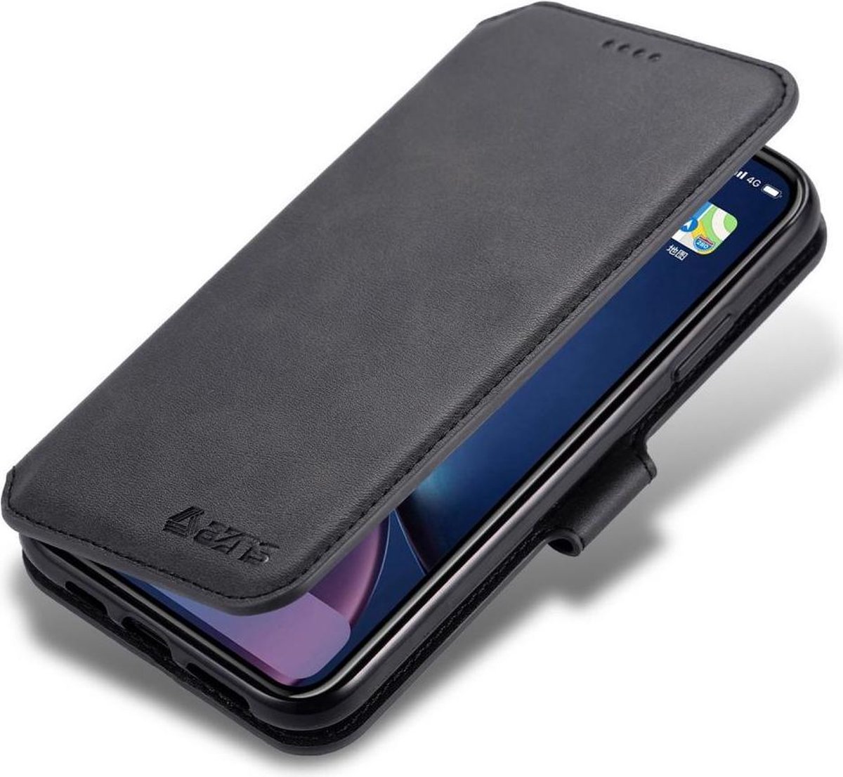 AZNS Portemonnee Stand Hoesje Zwart Geschikt voor Apple iPhone 12 Pro Max