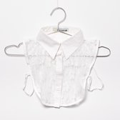 Kraagjeskopen.nl® - Loose Collar Wit Lace - Col en pointe Blouse Col pour Femme