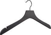 [Set van 10] Houten mat zwarte kledinghangers perfect voor jurkjes en topjes door de inkepingen op de schouderkoppen