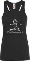 sporttop-Yoga- dames- zwart- Virabhadrasana2- maat M