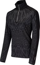 Falcon skipully dames ski pulli met rits zwart dessin