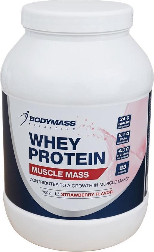 BodyMass Whey Protien - Muscle Mass - Vanillle smaak - Pot 700 gram
