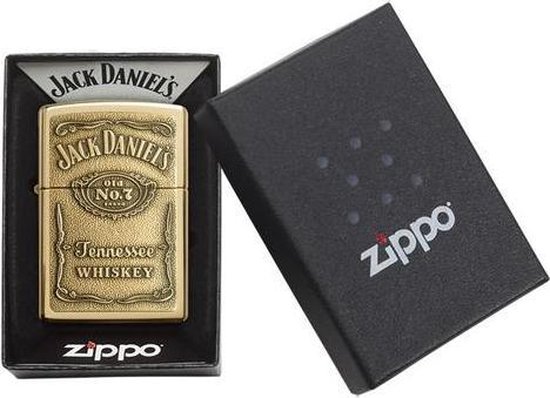 Aansteker Zippo Jack Daniel's Label Brass Emblem - Zippo