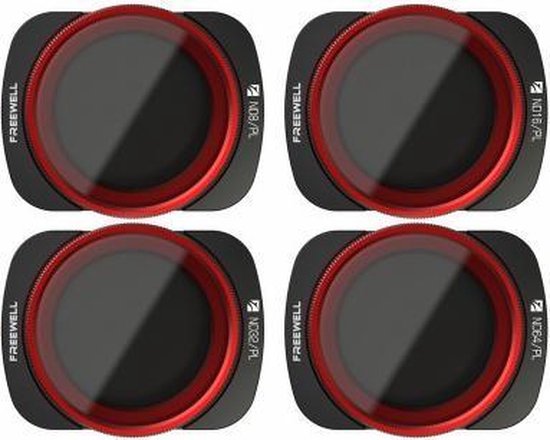 Freewell DJI Osmo Pocket   - Bright Day - 4-Pack (ND8/PL , ND16/PL , ND32/PL , ND64/PL) - Freewell