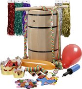 Grabbelton met toebehoren. h: 54 cm. beuken. groot. 1set