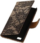 Wicked Narwal | Lace bookstyle / book case/ wallet case Hoes voor Huawei Honor 3C Zwart