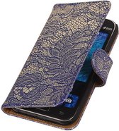 Wicked Narwal | Lace bookstyle / book case/ wallet case Hoes voor Samsung galaxy j1 2015 J100F Blauw