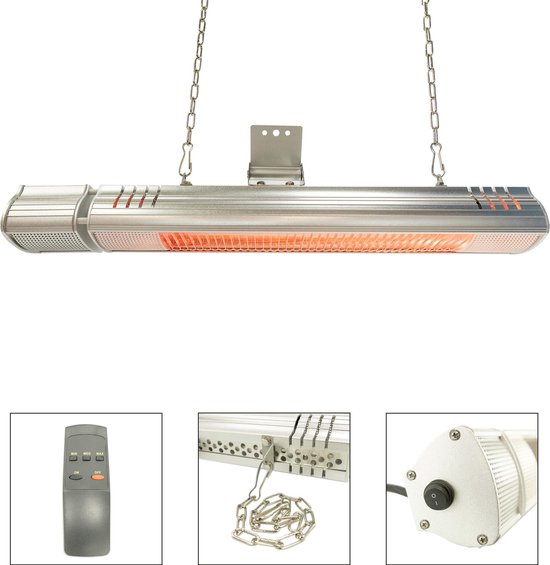 zwemmen Klokje kunst MaxxGarden Hangende terrasverwarmer - heater met afstandsbediening - 2000 W  | bol.com