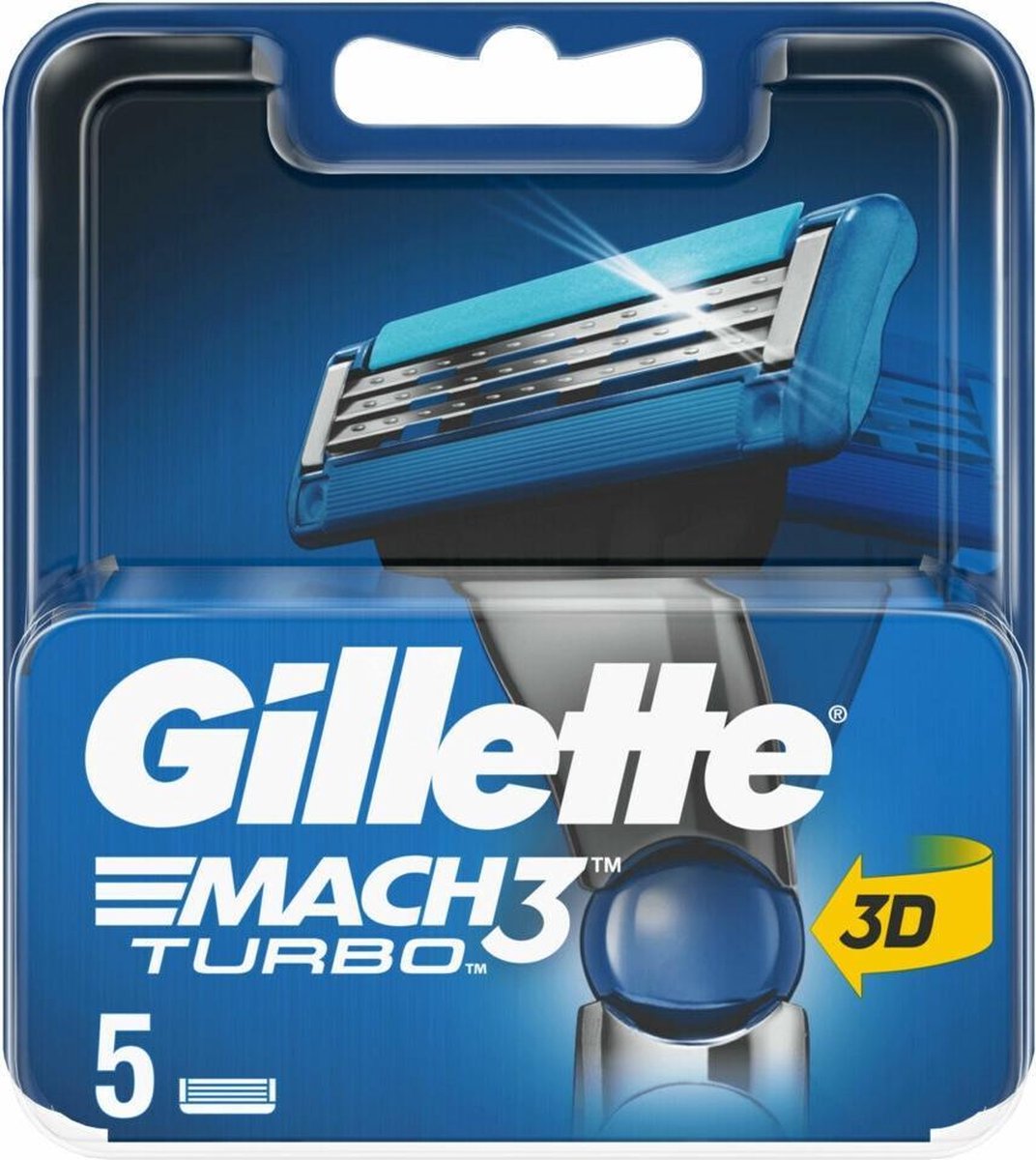 Gillette Mach 3 Turbo Scheermesjes - 5 stuks
