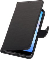 Wicked Narwal | Echt Lederen Hoesje Wallet Case voor Samsung Samsung Galaxy J6 Plus (2018) Zwart