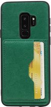 Wicked Narwal | Staand Back Cover 2 Pasjes voor Samsung Galaxy S9 Plus Groen