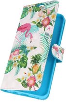 Wicked Narwal | bookstyle / book case/ wallet case Hoesje voor Samsung Galaxy S8 Plus 3D Print Flamingo