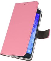 Wicked Narwal | Wallet Cases Hoesje voor Samsung Galaxy J7 2018 Roze