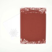 briefpapier en enveloppen Kerst roodbruin  A5