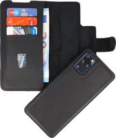 Wicked Narwal | MF Handmade 2 in 1 Leer Booktype Hoesje voor Samsung Samsung Galaxy S20 Plus Zwart