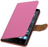 Wicked Narwal | bookstyle / book case/ wallet case Hoes voor Nokia 5 Roze