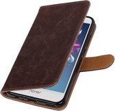 Wicked Narwal | Premium TPU PU Leder bookstyle / book case/ wallet case voor Honor V9 Mocca