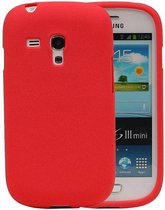 Wicked Narwal | Sand Look TPU Hoesje voor Samsung Galaxy S3 mini i8190 Rood