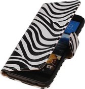 Wicked Narwal | Zebra bookstyle / book case/ wallet case Hoes voor Huawei Huawei Ascend Y520 Wit