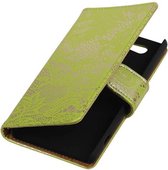 Wicked Narwal | Lace bookstyle / book case/ wallet case Hoes voor sony Xperia Z4 Compact Groen